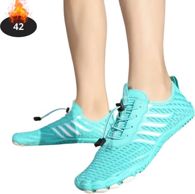 Nivard Waterschoenen Voor Kinderen & Volwassenen - Aqua Shoes - Aquaschoenen - Afzwemschoenen - Zwemles Schoenen - Zee Blauw - 42