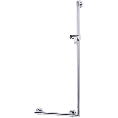 KEUCO PLAN Care hoekgreep met doucheglijstang, breedte 565mm, hoogte 1265mm, 34906010411