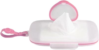 Babydoekjes Etui - Draagbaar Houder - Onderweg Hygiëne - Navulbaar & Lekvrij - 22.5 x 13.5 cm - Grijs