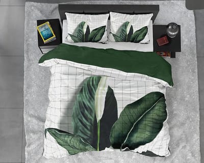 Dreamhouse Botanical Wild Nature - Dekbedovertrek - Eenpersoons - 140x200/220 + 1 kussensloop 60x70 - Groen