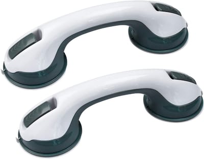 Set van 2 Antislip Douche Handgrepen met Zuignap - Veiligheidshulp voor Douche en Toilet
