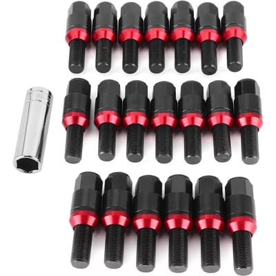 20 stuks Wielbouten Stud Tuner Stijl Wielschroefmoeren M14x1.25 Schroefdraad Geschikt voor M3 F80 M2 F22 F23 Black