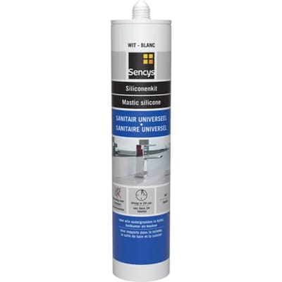Sencys Siliconenkit Sanitair Wit 310ml