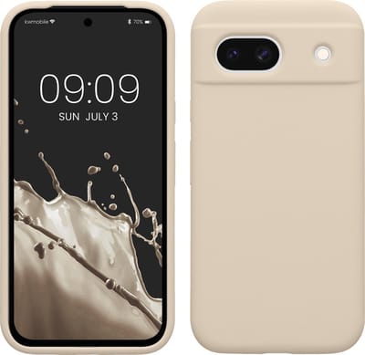 kwmobile telefoonhoesje geschikt voor Google Pixel 8a - Hoesje met siliconen coating - Smartphone case in crème