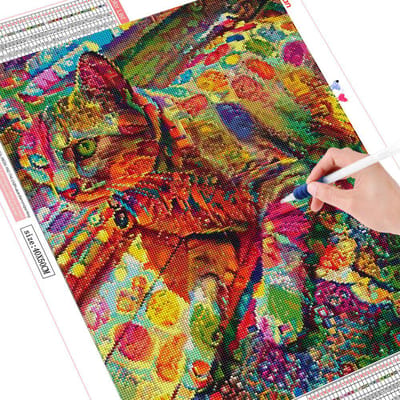 Diamantborduurwerk Volledig Beeld Kat Volledig Vierkant/rond 5d Diamantschilderij Dierlijk Diamant 20X30