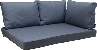 Madison - Loungekussen - Tuinkussen - Palletkussen - Rugkussen - Waterbestendig - 4-delig - 120 x 80cm - Manchester Denim Grijs