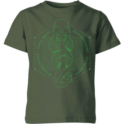 Harry Potter Morsmordre Dark Mark kinder t-shirt - Donkergroen - 98/104 (3-4 jaar)