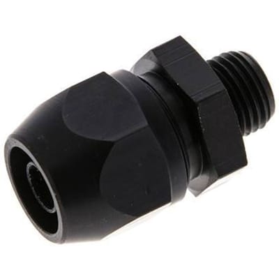 12x9mm & G1/4'' Aluminium Rechte Knelfitting Buitendraad 10bar Kunststof en Polyamide