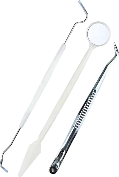TLVX Professionele Tandarts set RVS / Mondhygiëne set / Professioneel tandsteen verwijderen / Tandarts haak / Pincet / Spiegel / Mondhygiënist set / Zelf gebit reinigen / Tandplak verwijderen / Tandvlees gezond houden / Tanden ragen / Mondgezondheid
