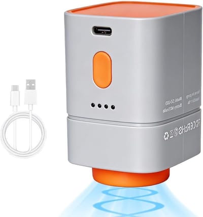 Draadloze vacuümpomp met sterke zuigkracht van 4500 PA, ideaal voor vacuümzakken, reizen en opslag van voedsel en kleding