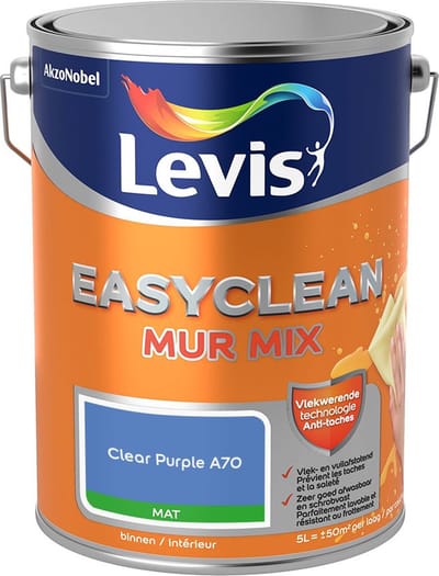 Levis - Easyclean Mur Mat Mix - Clear Purple A70 - Mengverf - 5 L