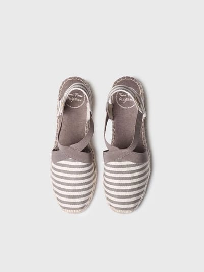 Espadrilles met sleehak in zeemansstijl | TERRA-DD