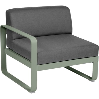 Fermob BELLEVIE Fauteuil Module links - 82 cactus mat - A3 grafietgrijs