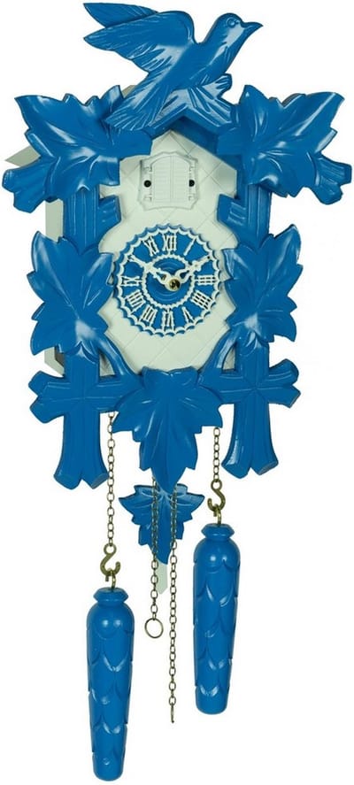 Trenkle - 350-20_QM_blauw-wit - Koekoeksklok - kwarts - Kuckulino Color Edition