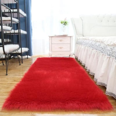 Dik wit tapijt zacht bont voor woonkamer pluche tapijt slaapkamer imitatiewol pluizige vloertapijten raam nachtkastje home decor tapijten 40x60cm Doormat