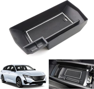 Center Console Opbergdoos voor Peugeot 308, 408, Opel Astra L en Citroën C5 X (2021-2025) - Armsteun Organizer en Accessoires voor Auto-interieur