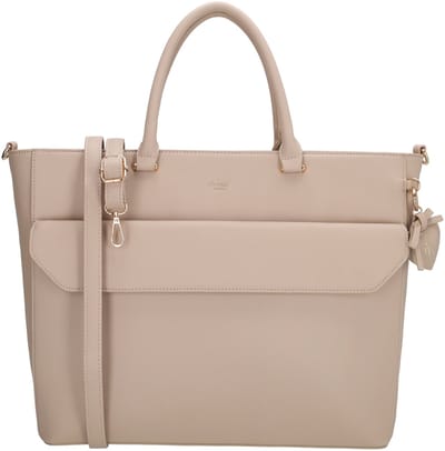 Charm London Cambridge Laptoptas 15,6 inch - Handtas - Shopper - Werktas - A4 - Laptopvak - Lichttaupe