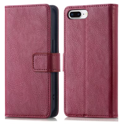 imoshion Hoesje - Geschikt voor Apple iPhone 8 Plus / 7 Plus - Luxe Bookcase - Bordeaux