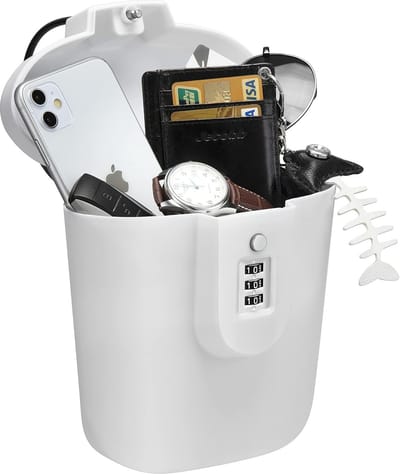 Draagbare Kluis met Cijferslot - Anti Diefstal Veiligheidsbox - Compact & Lichtgewicht - Inclusief Staalkabel - Voor Reizen Strand Hotel - Portable Safe Lock Box Reis Kluis Waardebewaring