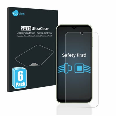 Savvies - Screenprotector voor Samsung Galaxy A14 4G - Folie Beschermfolie transparant 6 Stuks