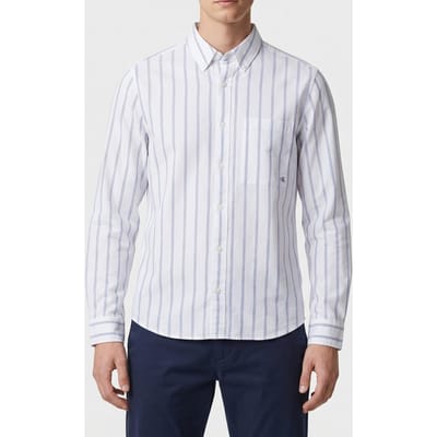 Calvin Klein Ls Stripe Oxford Classic Shirt Brilliant White Taglia: S | Camicie Casual Outlet | Uomo | Bianco