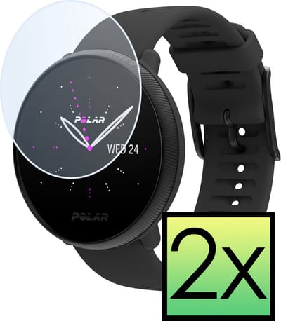 Screenprotector - 2 Stuks - Geschikt voor Polar Ignite 2 - Extra Sterk - Tempered Glass - Gehard Glas - Beschermglas Screen Cover - Bescherm Protector voor Smartwatch