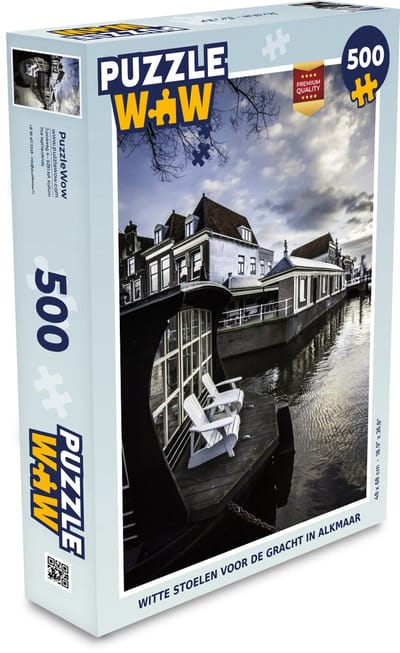 Puzzel Alkmaar - Boot - Gracht - Legpuzzel - Puzzel 500 stukjes