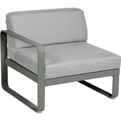 Fermob BELLEVIE Fauteuil Module links - 48 rozemarijn mat - 79 Flanelgrijs