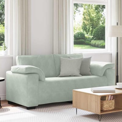 vidaXL - Loveseat - bank - 180x77x82 - cm - fluweel - lichtgrijs
