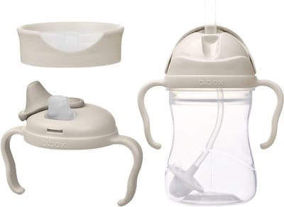 b.box Peuter 3-in-1 voordelige set I Eén beker, drie deksels om baby's en peuters te helpen bij het drinken. BPA-vrij, vaatwasmachinebestendig | Vanaf 4 maanden | 240 ml/8 oz