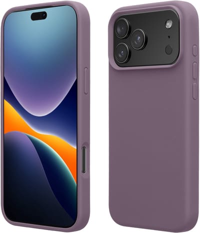 kwmobile telefoonhoesje geschikt voor Apple iPhone 18 Pro / iPhone 17 Pro - Hoesje met siliconen coating - Smartphone case in Bleke iris
