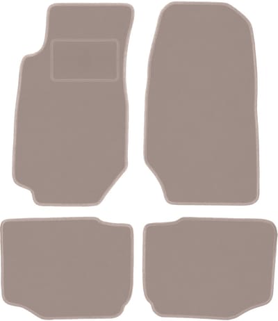 Beige velours matten voor: Ford Granada sedan (1972-1985)
