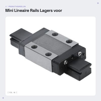 Dailygoods- Lineaire Rails Hoge Nauwkeurigheid - Mini Geleiderail - Lichtgewicht Ontwerp - Antivalstrips - Geschikt voor 3D-printer/CNC-machine - Vermindert Geluid
