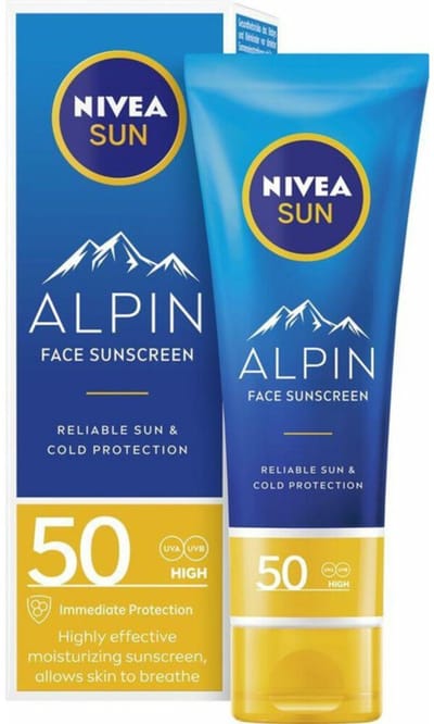 NIVEA Sun Alpin Zonnebrand Gezicht SPF 50 - 2 x 50 ml - Voordeelverpakking