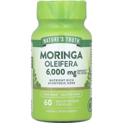 Nature's Truth, Moringa Oleifera, 6.000 mg, Capsules met snelle afgifte, 60 (3.000 mg per capsule)