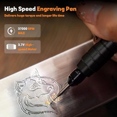 Draadloze Mini Graveerstift USB Oplaadbaar Rotatiegereedschap voor Metaal Glas Hout