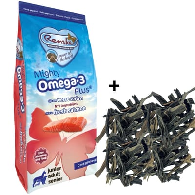 Renske Mighty Omega Plus Zalm Hondenbrokken | Geperst & Hypoallergeen