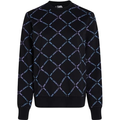 Karl Lagerfeld Diamond Karl Aop Sweat Black Taglia: XS | Maglioni a maglia Outlet | Donna | Nero