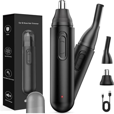 VHV - Neustrimmer - Oortrimmer - Wenkbrauwtrimmer - 3-in-1 gezichtsverzorging - Oplaadbaar en wasbaar - Voor thuis en reizen