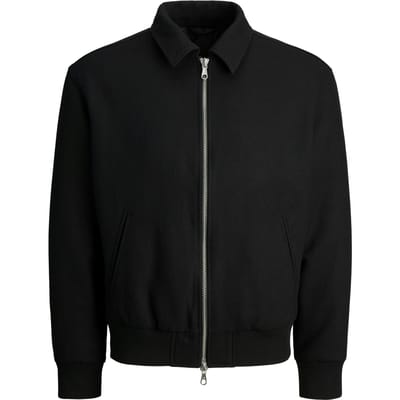 Jack & Jones - Heren Jas zomer Cover Bomber - Zwart - Maat S