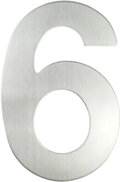 Metalen Deurnummer - Huisnummer Plaat - Adres Vinden - Roestvrij Staal - 30cm - Zilver
