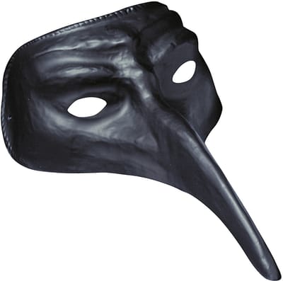 WIDMANN - Masker met lange neus zwart voor volwassenen