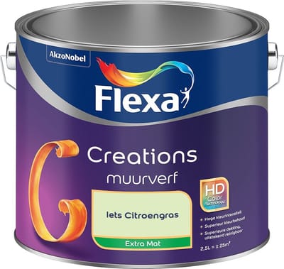 Flexa - Creations Muurverf Extra Mat - Iets Citroengras - Mengverf - 2,5 L