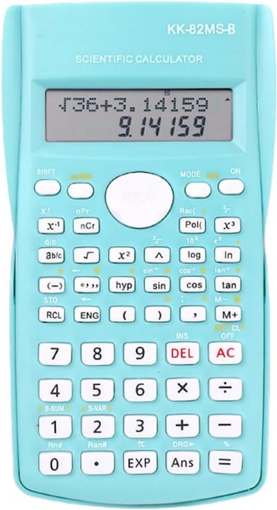 Wetenschappelijke rekenmachine - Geavanceerde calculator - Complexe berekeningen - Twee regels display - 110 gram - Meerdere kleuren