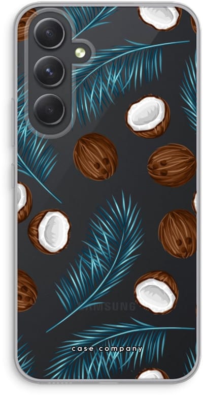 Case Company® - Hoesje geschikt voor Samsung Galaxy A54 hoesje - Kokosnoot - Soft Cover Telefoonhoesje - Bescherming aan alle Kanten en Schermrand