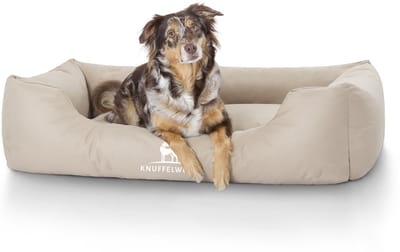 Knuffelwuff waterafstotende hondenbed Finlay XL 105 x 75cm beige