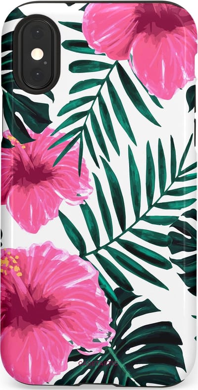 Casetastic Hoesje Geschikt voor Apple iPhone X/Xs - Stijlvolle Beschermende Duo-layer Case - Tropenavond
