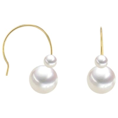 Luna-Pearls - 311.2100 - Oorbellen - Dames - 18K Geelgoud - Zoetwater gekweekte parel 3-8 mm