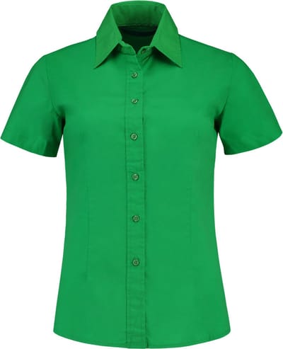 Lemon & Soda Shirt poplin met korte mouwen voor dames kelly green - S