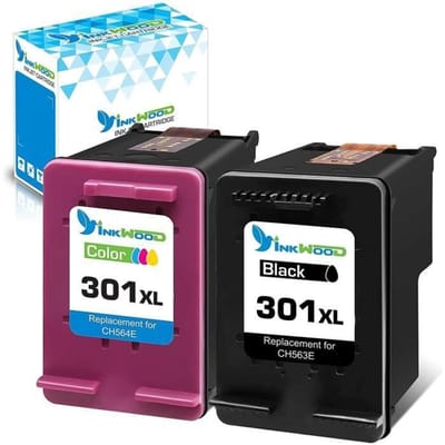 Cartouches d'encre reconditionnées Inkwood 301 301XL compatibles HP Envy 5534 4500 4503 4508 4507 4504 5532